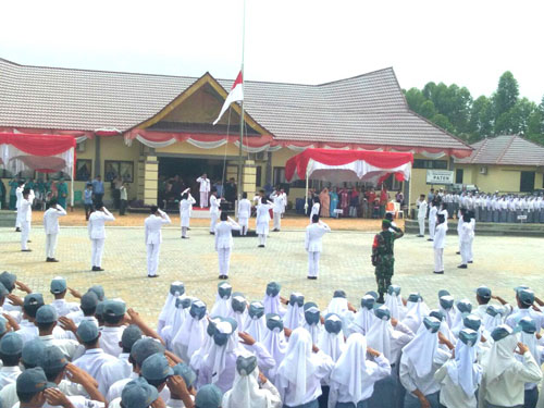  Upacara Peringatan HUT RI Ke 73 Kecamatan Sentajo Raya Berlangsung khidmat